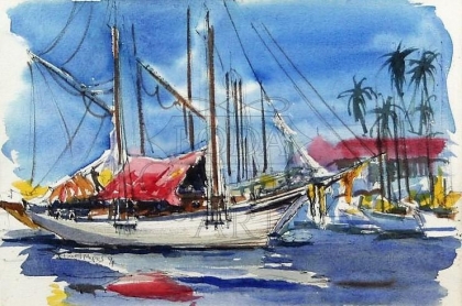 Lowell Mapes (1950-): Harbor