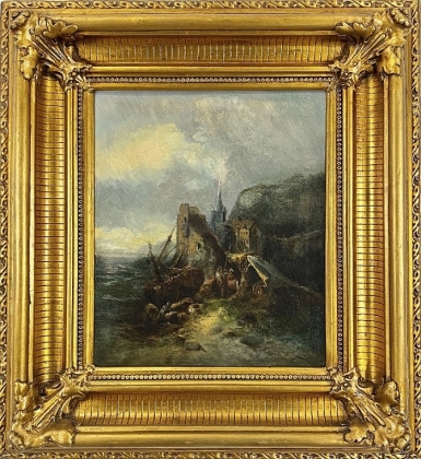 Unknown Dutch painter of the 19th century: Fishermen