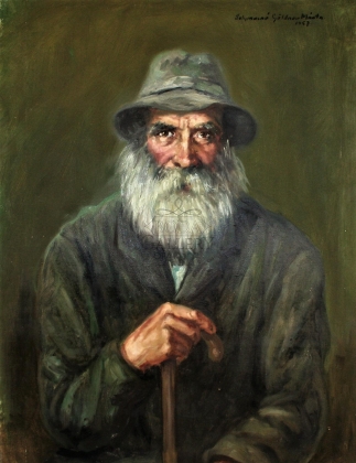 Solymosné Göldner Márta(1927-2006): Bearded man